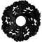 Ekena Millwork Orrington Ceiling Medallion (Canopies up to 4 3/4"), 19 5/8"OD x 4 3/4"ID x 1 3/4"P, Black Pearl CM19ORBPS - alternate 1